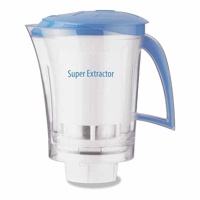 Preethi Super Extractor MGA-510 1.5L Leaf Jar (Blue) | High Grade Stainless Steel Jars & Blades | Transparent Lid | Blue | Steel