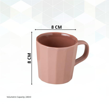 Clay Craft Fine Ceramic Armada Lilac Cups & Saucer, Set of 12, Cups for Tea & Coffee, Gift Set, Elegant Design for Home and Kitchen and Can Be Gifted to Your Loved Ones On Any Occassions