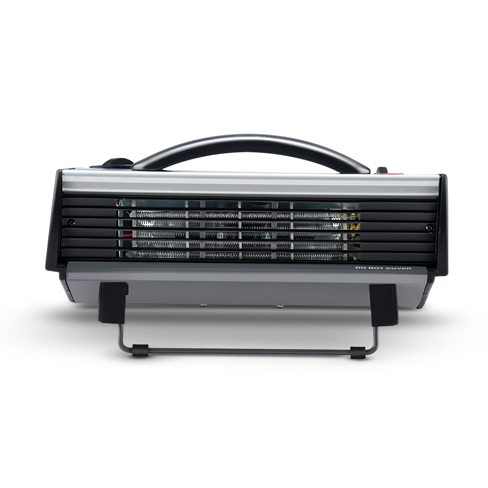 Maharaja Whiteline Flare Evo Room Heater | 2 Heating Element | 2000W - 1 Year Warranty (Grey & Black)