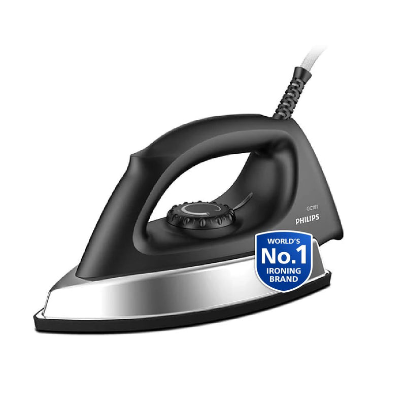 Philips Stainless Steel Heavyweight Dry Iron GC181/80, 1000W