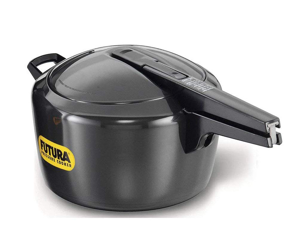 Hawkins Futura 4 Litre Pressure Cooker, Hard Anodised Pressure Cooker, Pan Cooker, Black (FP40)