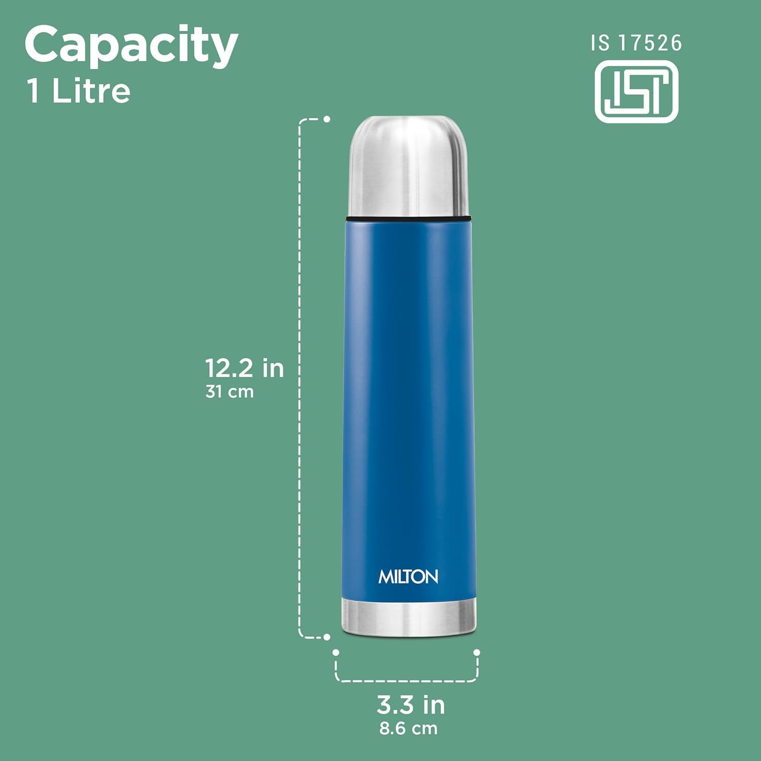 Personalized Eco-Flip Thermosteel Thermos Flask (Milton)