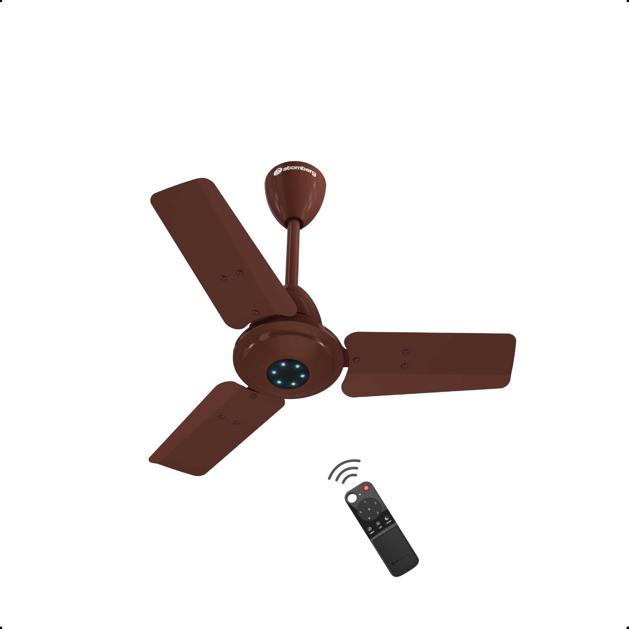 atomberg Ikano 1200mm BLDC Ceiling Fan with Remote | BEE 5 star | High Air Delivery | LED Speed Indicator | Low Noise | Timeless Design with Power Saving | 3 Year Warranty (Seasand Ivory)