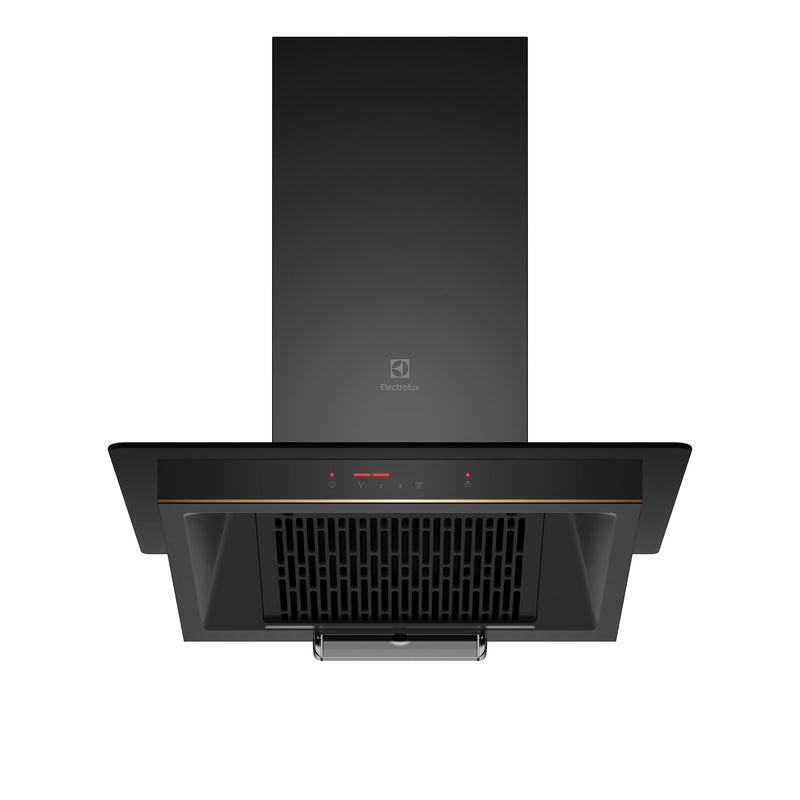 Electrolux 60cm Straight Glass Chimney for up to 180 sqft Kitchen, AutoClean, UltimateTaste 500, Black, ECC6681G-1