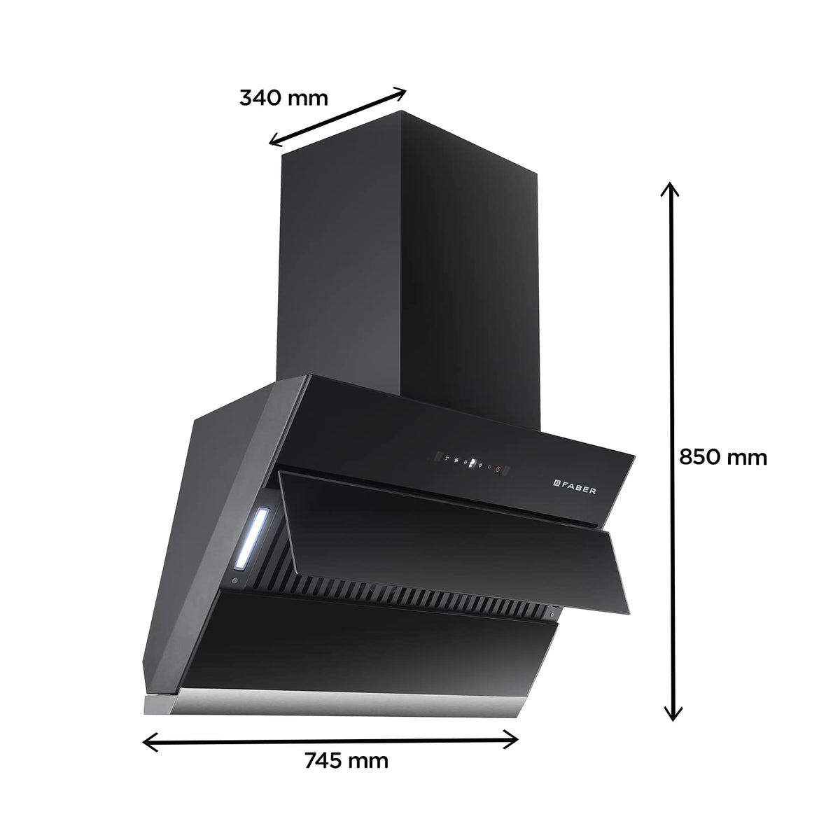 Faber 75 Cm 1350 M3/Hr Autoclean Slant Chimney, Filterless, Lifetime On Motor, 5 Yr Comprehensive Warranty, (Hood Zenith