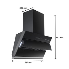 Faber 75 Cm 1350 M3/Hr Autoclean Slant Chimney, Filterless, Lifetime On Motor, 5 Yr Comprehensive Warranty, (Hood Zenith