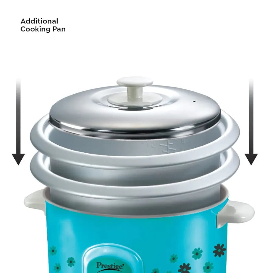 Prestige Delight Smart 1.8-2 Electric Rice Cooker|IOT & App Enabled|1.8 L Open Type|with Aluminium Cooking Pan -2U|Blue