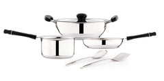 Pigeon-Triply Stainless Steel Cookware Set, 5-Pieces, Silver