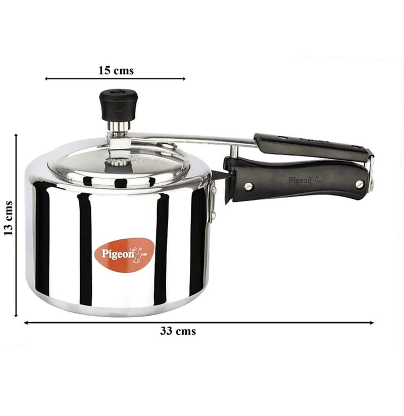Pigeon Storm 3 Litre Aluminium Innner Lid Pressure Cooker Induction and Gas Stove Compatible