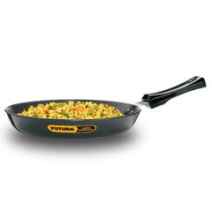 Hawkins Futura 20 cm Frying Pan, Hard Anodised Fry Pan with Glass Lid, Small Frying Pan, Black (AF20G)