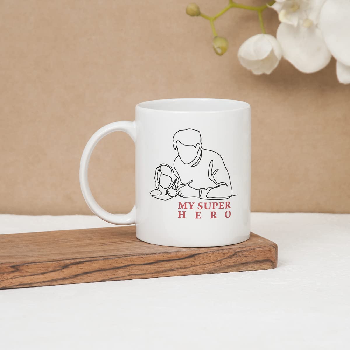 Clay Craft Ceramic Cc Mm1 Swiss Rez1 Microwave Safe Coffee Mug with Good Morning Quote, 300 ML
