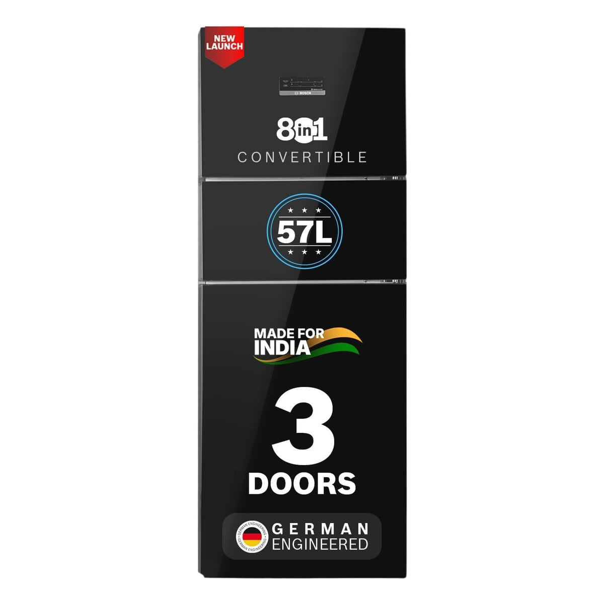 Bosch 335L 3 Star Frost Free Triple Door Maxflex Refrigerator (CMC36K23VI)-1
