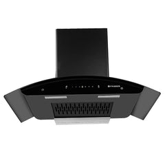 Faber 90 cm 1500 m³/hr Autoclean Kitchen Chimney (HOOD MAGNUS IN HC SC FL EBK 90, Filterless technology, Touch with Gest