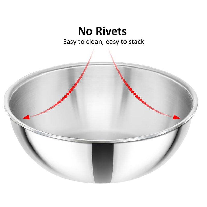 Hawkins 2.5 Litre Metro Kadhai, Triply Stainless Steel Induction Tasla, Silver (SSTA25)