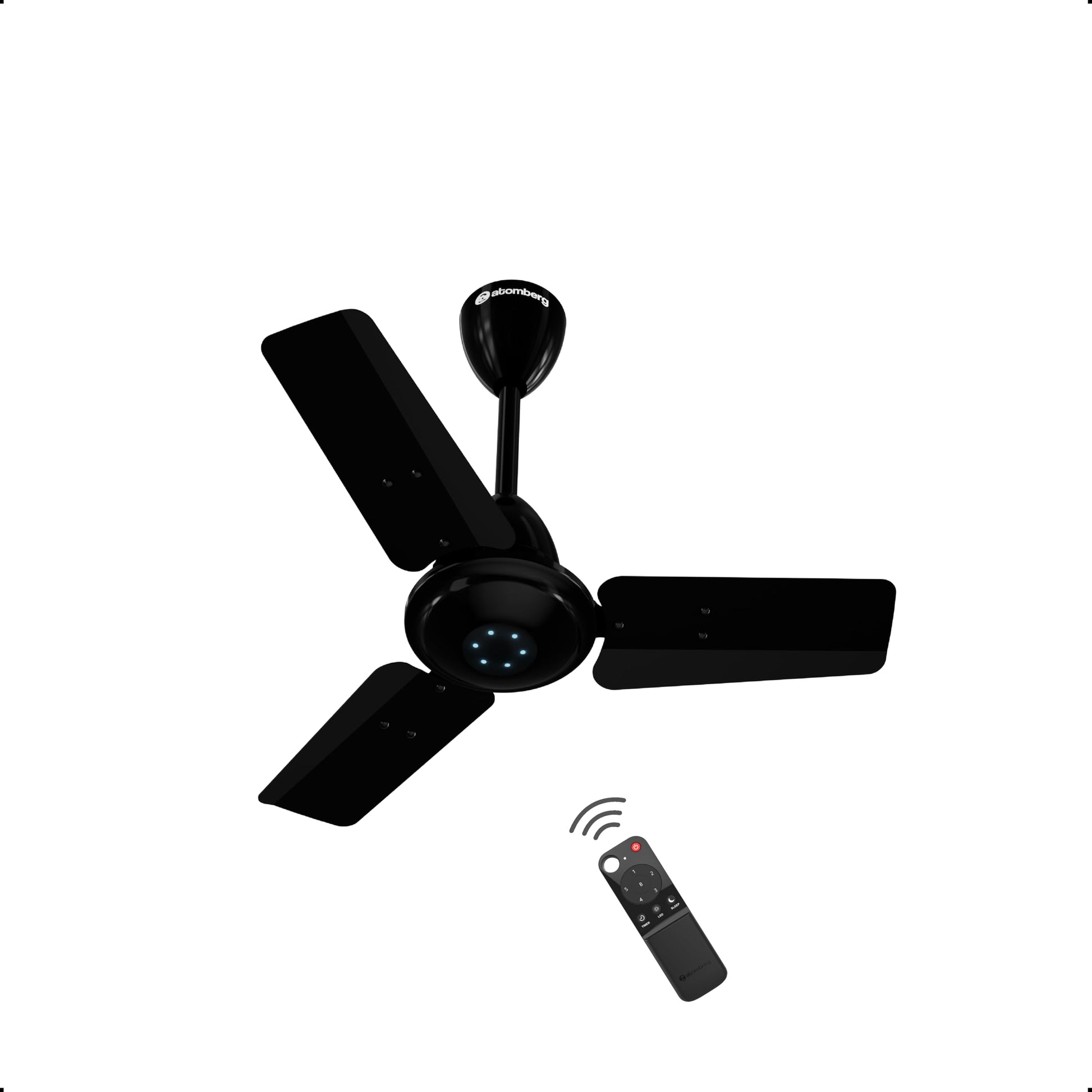 atomberg Ikano 1200mm BLDC Ceiling Fan with Remote | BEE 5 star | High Air Delivery | LED Speed Indicator | Low Noise | Timeless Design with Power Saving | 3 Year Warranty | (Pebble Grey)