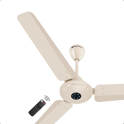 atomberg Ikano 1200mm BLDC Ceiling Fan with Remote | BEE 5 star | High Air Delivery | LED Speed Indicator | Low Noise | Timeless Design with Power Saving | 3 Year Warranty (Seasand Ivory)
