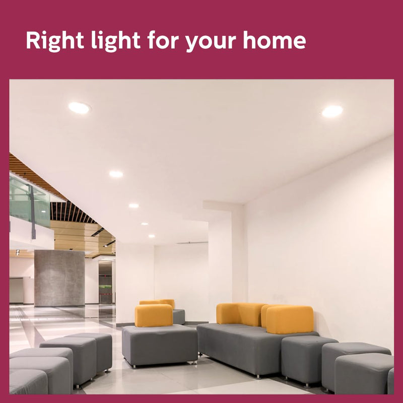 Philips Rimless Full Glow 15-watt Round LED Surface Downlighter (Pack of 6)