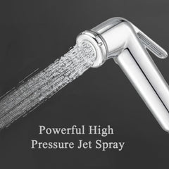 HOUZA Jaguar ABS Health Faucet Without Hose Pipe and Wall Hook | Jet Spray for Toilet | Jet Spray Gun | Health Faucet Gun Only (Chrome Finish)