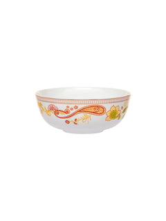 Clay Craft Fine Ceramic Dinner Set of 34 Pcs - Urmi Fiesta (Peach), for Family of 6, Dinner Set Ceramic, Crockery Set, Dining Set for Dinner, Crockery Set for Gift, Kitchen Set for Home
