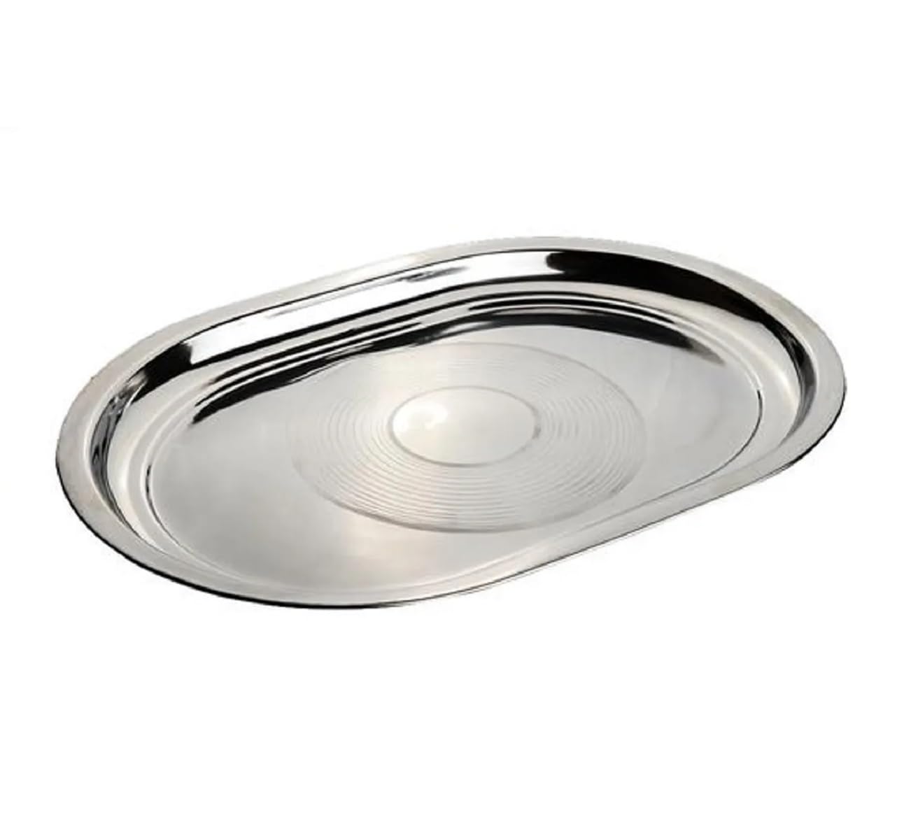 Dynore Stainless Steel Deep Inside Rectangle Shape Serving Tray for Serving Purpose