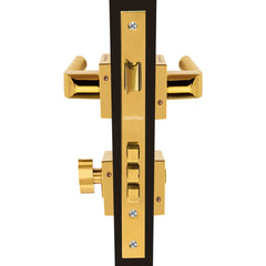Plantex Triple Security Door Lock for Home/Main Door Lock Set with 3 Years of Warranty/Mortise Lock for Door with Brass Lock Body & Cylinder (7110 - Gold Finish)-5