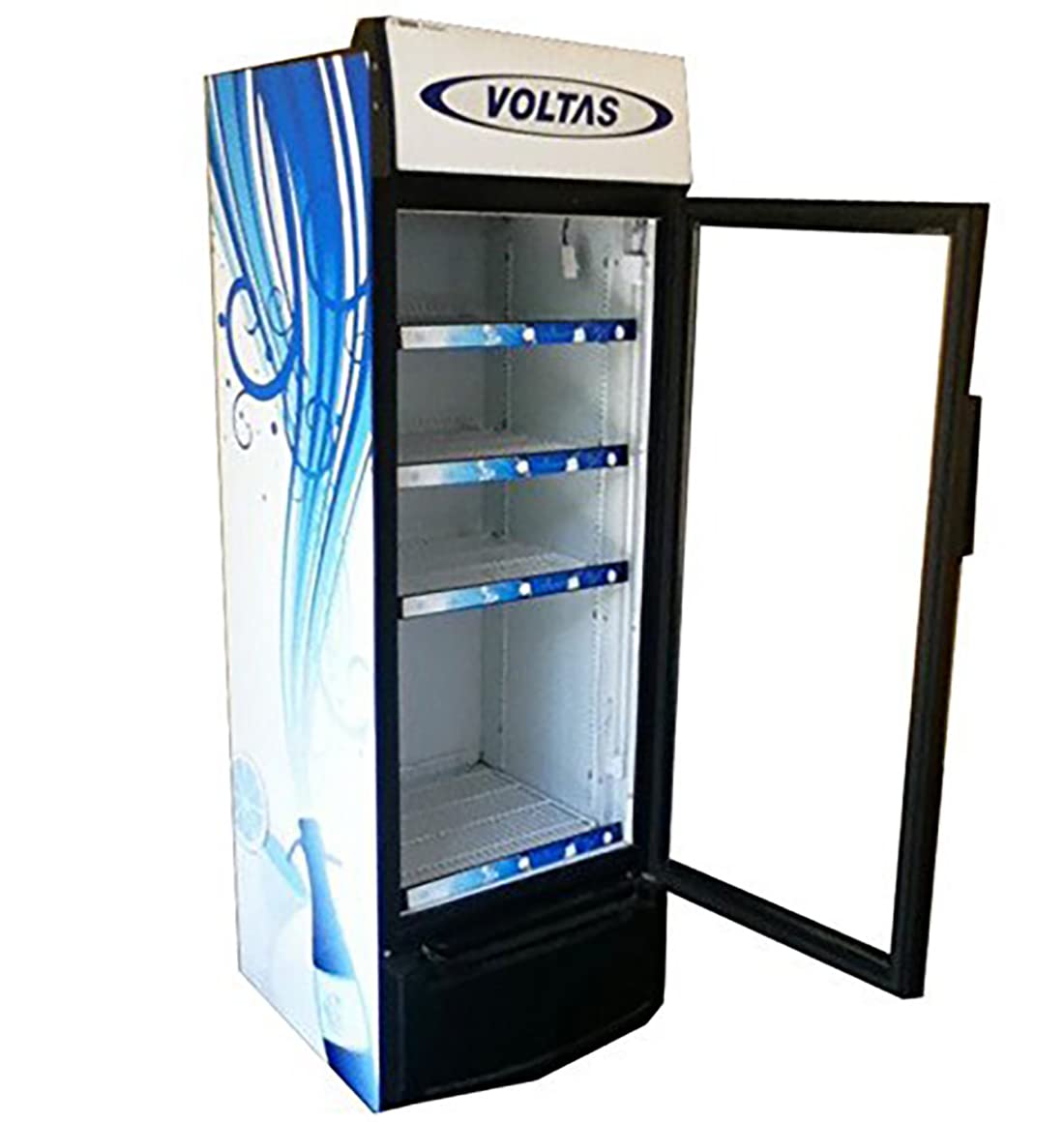 Voltas VC450 Frost Free Visi Cooler Single Door, 450 Liters, Black VC GT 450 SD PE METALLIC GREY