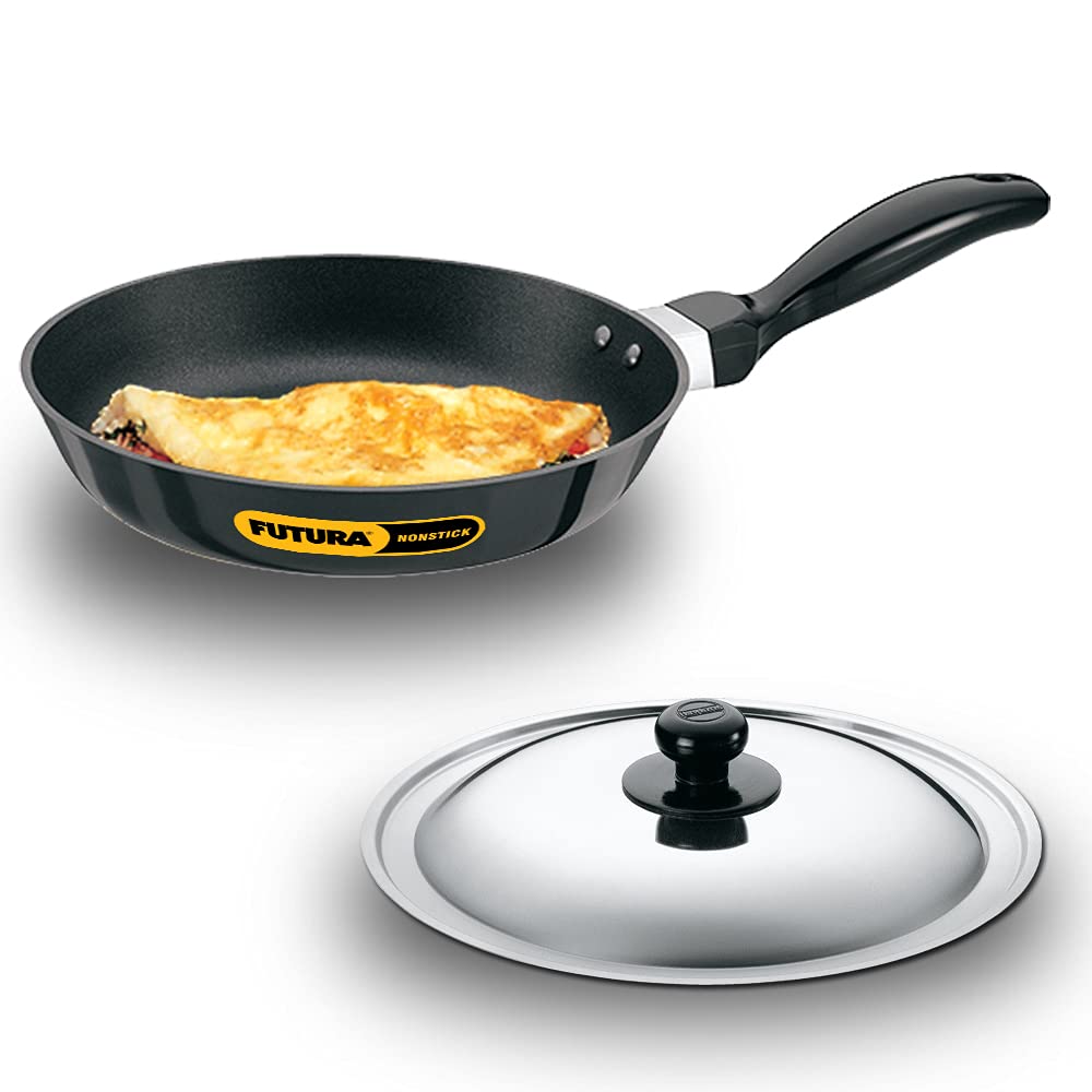 Hawkins Futura 20 cm Frying Pan, Non Stick Fry Pan, Induction Fry Pan, Small Frying Pan, Black (INF20)