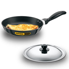 Hawkins Futura 20 cm Frying Pan, Non Stick Fry Pan, Induction Fry Pan, Small Frying Pan, Black (INF20)