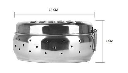 Dynore Stainless Steel Grater with Storage|Stainless Steel, Multifunctional Use & Refrigerator Safe | Light Weight & Durable|Cheese,Carrot & Coconut Grater Lid with Ventilated Box | Khamni Dabba