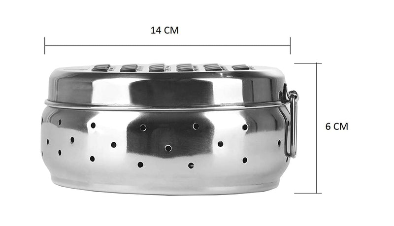 Dynore Stainless Steel Grater with Storage|Stainless Steel, Multifunctional Use & Refrigerator Safe | Light Weight & Durable|Cheese,Carrot & Coconut Grater Lid with Ventilated Box | Khamni Dabba