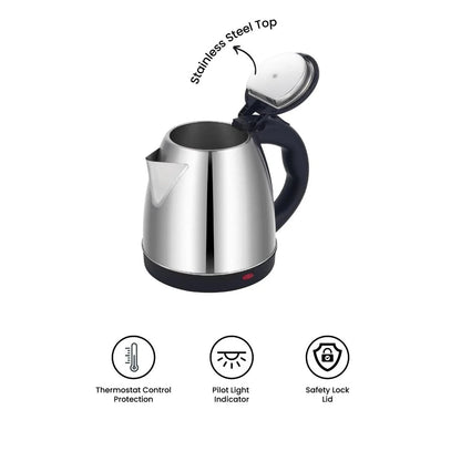 Powlin Ashley 1.5 & 1.8L Electric Kettle | Stainless Steel | 1500W Fast Heating | Energy-Efficient & Durable | Lowest Price | BPA-Free