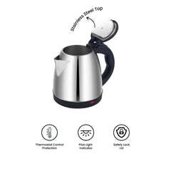 Powlin Ashley Electric Kettle Combo Box | 1.5L Fast Boil Kettle, 1L Stainless Steel Bottle & 180ml Mug | Portable Hot Water Kettle Set for Home, Office & Travel