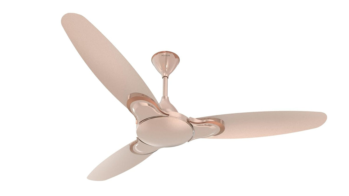 Polycab Vital Petal HS 1200 mm 1 Star Ceiling Fan (Metallic Rose Gold)-1