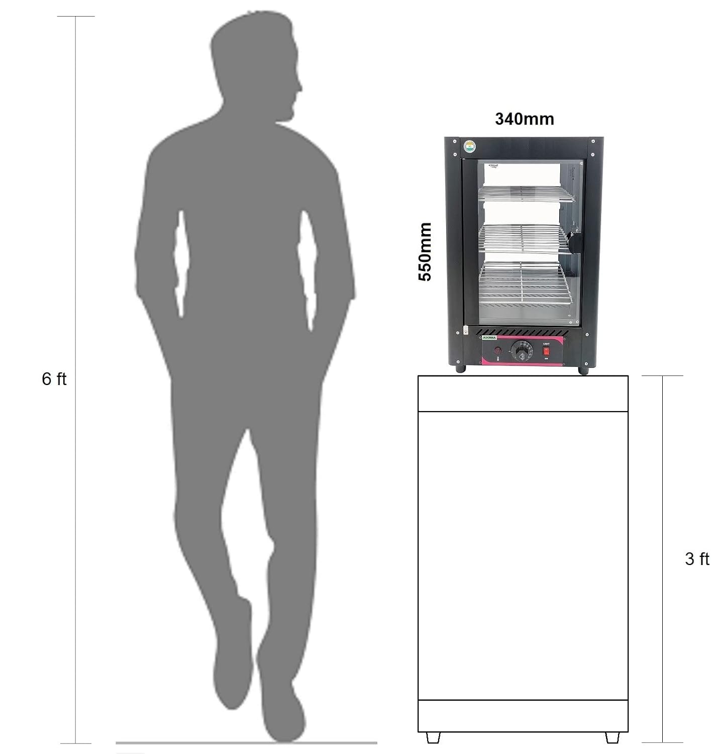 FDW 40L 600W Food Display Warmer 40 Liters, Powder Coated Steel Body with 1 Year Warranty…