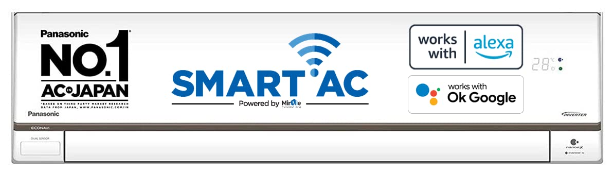 Panasonic 1 Ton 5 Star Wi-Fi Inverter Split Air Conditioner (Copper, Shield Blu Anti-Corrosion Technology, Nanoe-X Air Purification, Cs/Cu-Hu12Ykyf, White)