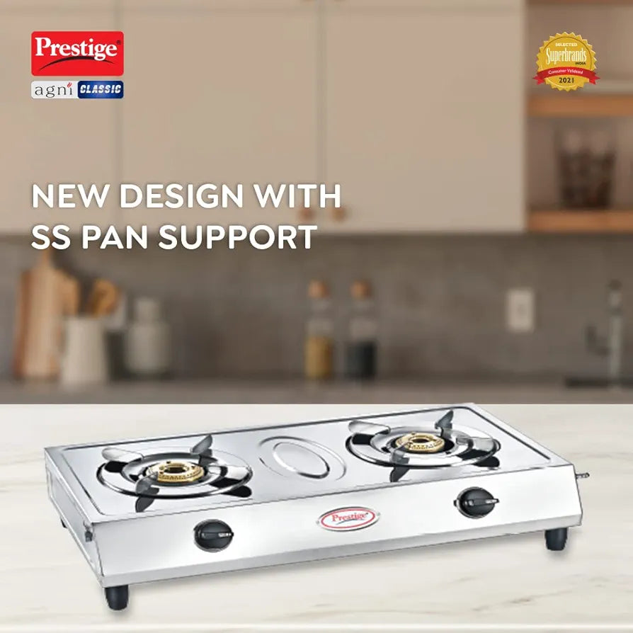 Prestige Gas Stove Two Burner Agni Classic