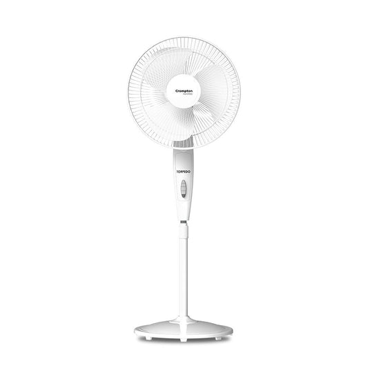 Crompton HighSpeed Torpedo 400 mm Pedestal Fan(KD White)