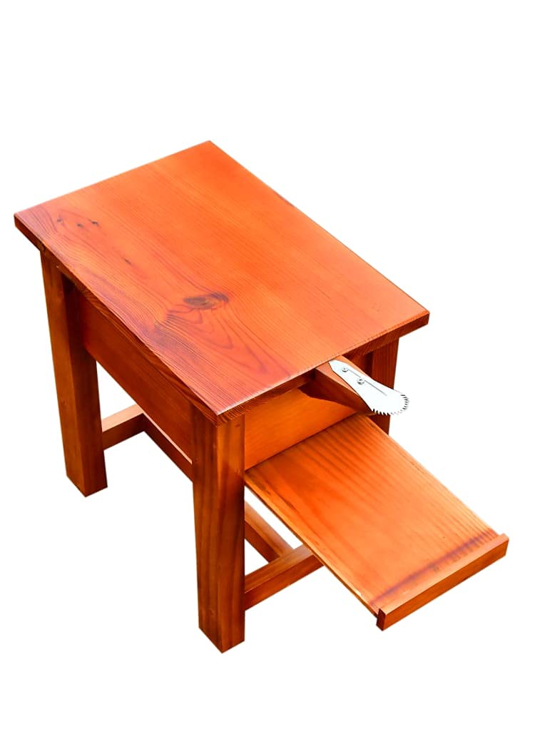 Generic Pinus Garden- Wooden Cocunut Scraper Stool Chirava - 41 Cm, 43 Cm, Multicolor