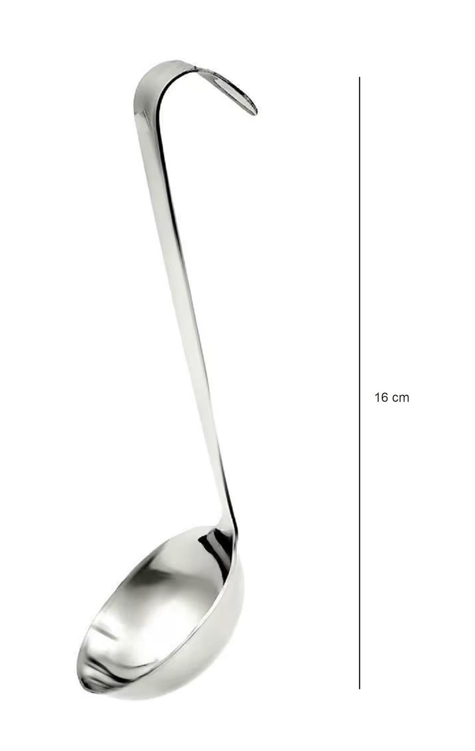 Dynore Stainless Steel Jointless Oil Ladle/Ghee Ladle 16 cm Long - Pack of 2