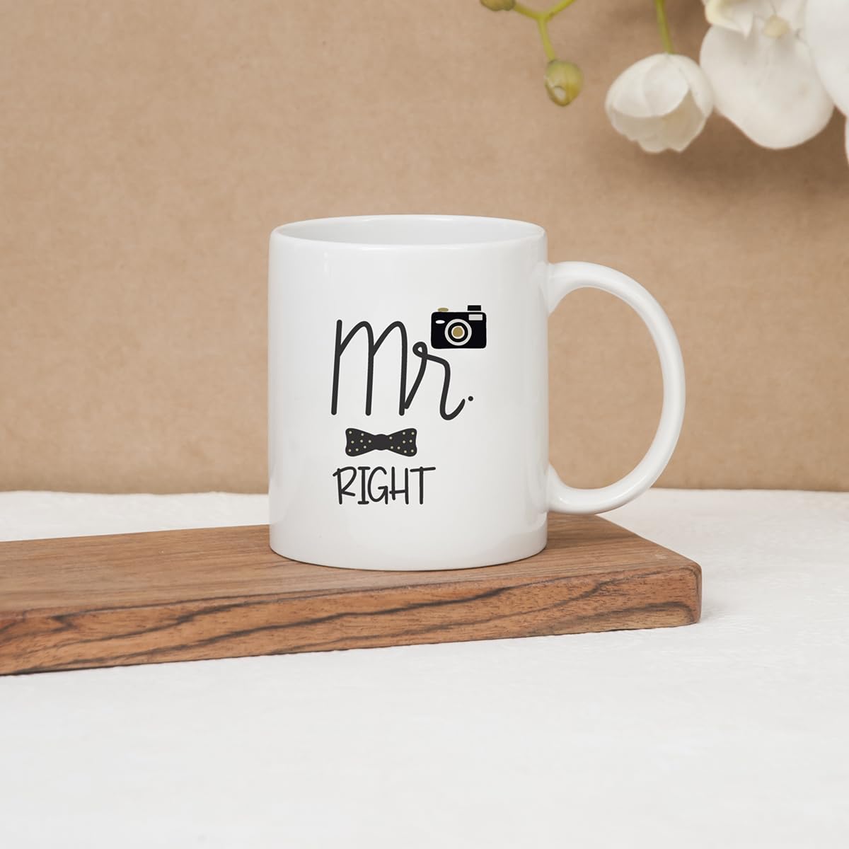 Clay Craft Fine Ceramic Start Your Morning Printed Milk/Coffee Mug 1 Piece 360 ml