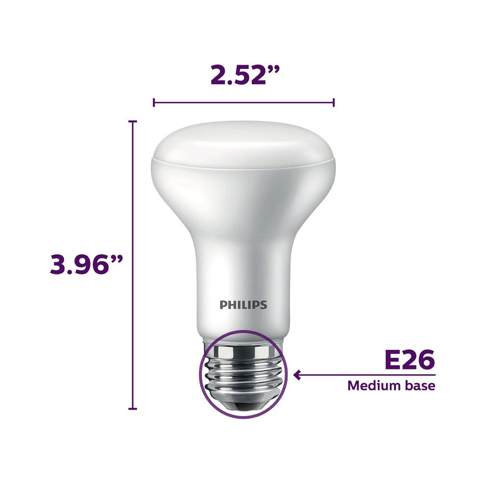 Philips LED Dimmable R20 Flood Light bulb with Warm Glow Effect: 450-Lumen, 2200-2700 Kelvin (Pack of 4)