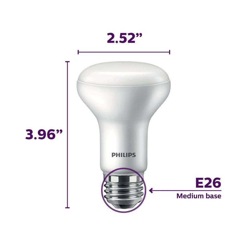 Philips LED Dimmable R20 Flood Light bulb with Warm Glow Effect: 450-Lumen, 2200-2700 Kelvin (Pack of 4)