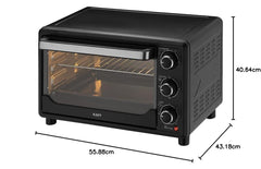 Kaff MFOT25 Electric Oven Toaster Grill (OTG) for Kitchen 25 Litre, 1500W with Convection Mode, Stainless Steel Finish S