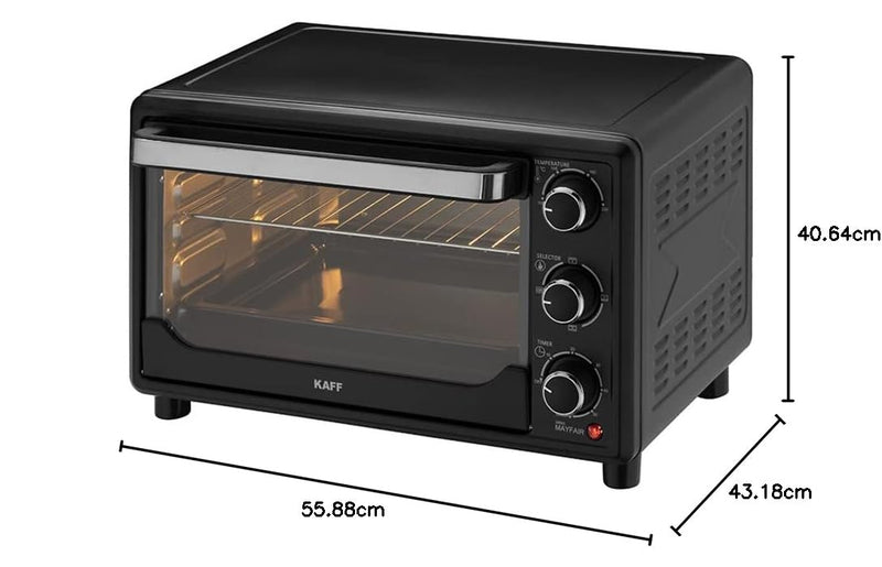 Kaff MFOT25 Electric Oven Toaster Grill (OTG) for Kitchen 25 Litre, 1500W with Convection Mode, Stainless Steel Finish S