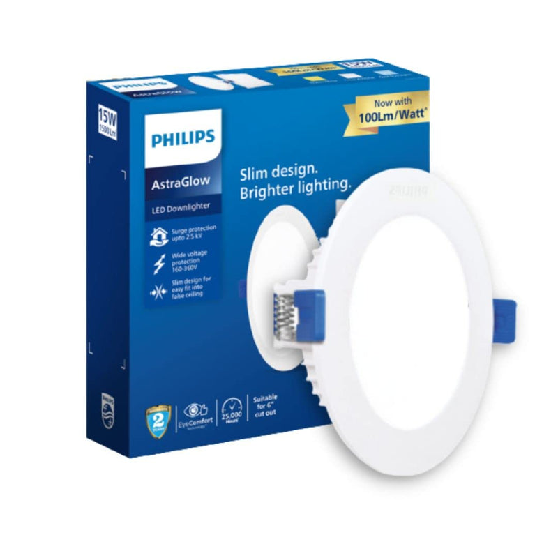 Philips Astra Glow 15-watt Round LED Downlighter (Pack of 12)