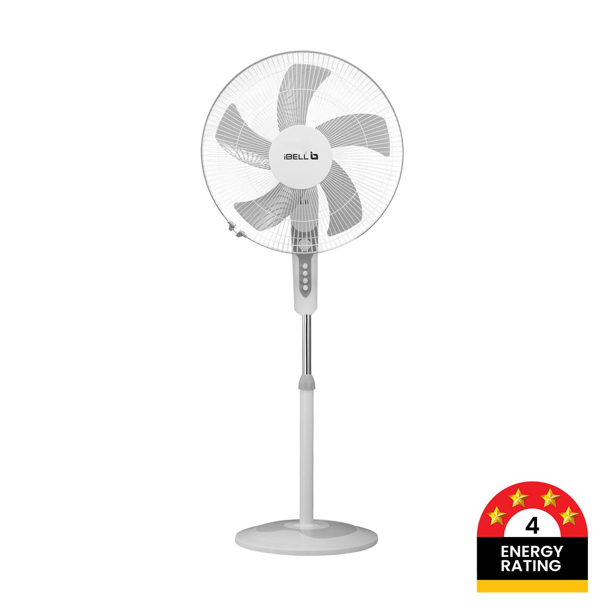 IBELL CHROME10 Pedestal Fan with Timer, 5 Leaf, 406mm, High Speed Motor-4