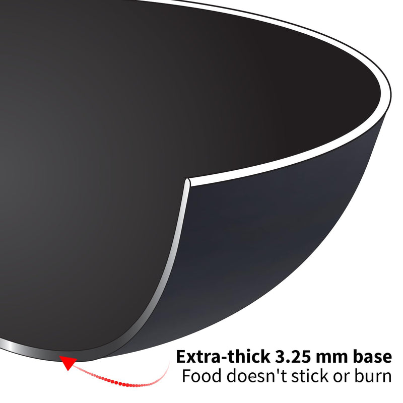 Hawkins Futura 2 Litre Deep Kadhai, Induction Deep Fry Pan, Hard Anodised Kadai with Glass Lid, Black (IAK20G)