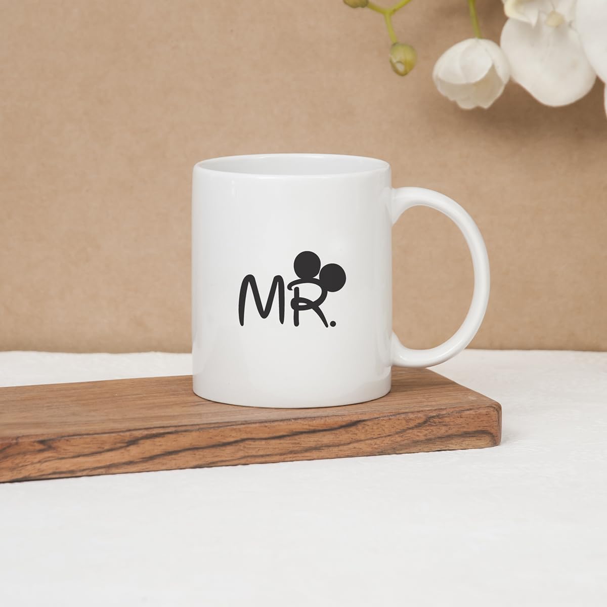 Clay Craft Fine Ceramic Start Your Morning Printed Milk/Coffee Mug 1 Piece 360 ml