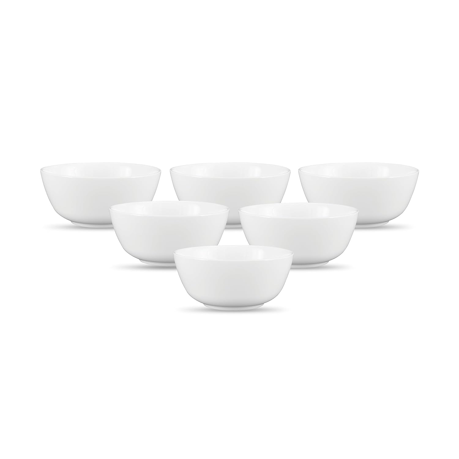 Diva by La Opala, Cosmo Collection, Opal Glass Soup Bowl Set 6 pcs, Plainware, White