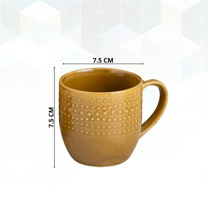 Clay Craft Fine Ceramic Apex Brown Cups & Saucer, Set of 12, Cups for Tea & Coffee, Gift Set, Elegant Design for Home and Kitchen and Can Be Gifted to Your Loved Ones On Any Occassions